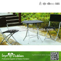 Contracted and Classics Rattan Bistro Chair Dining Table with Powder Coating